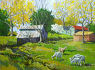 Old Barn, Young Goats by Joseph Cave